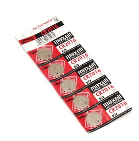 Pila Maxell CR2016 3V Tipo Botón Japonesa Pack de 5 Unidades