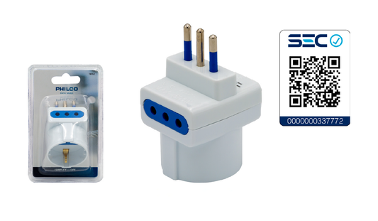 Adaptador De Enchufe Schuko + Toma Múltiple Philco Modelo 78552