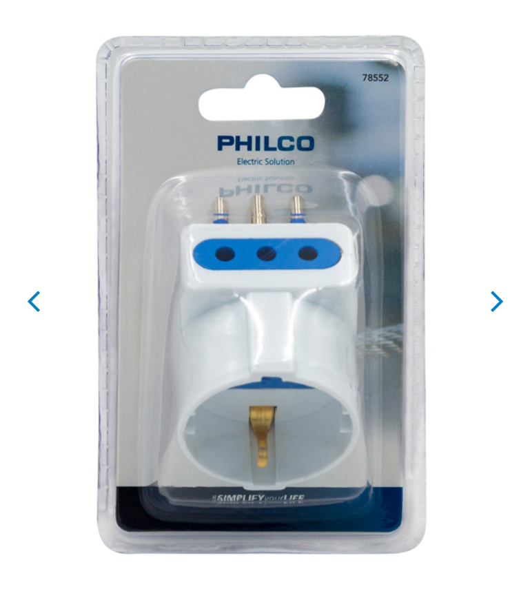 Adaptador De Enchufe Schuko + Toma Múltiple Philco Modelo 78552