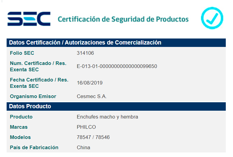 Adaptador De Enchufe Triple Philco Modelo 78546 / 78547 250V 10A 1500W