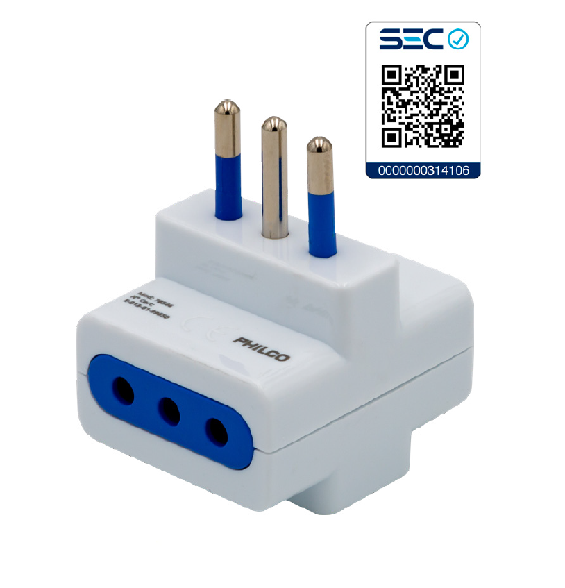 Adaptador De Enchufe Triple Philco Modelo 78546 / 78547 250V 10A 1500W