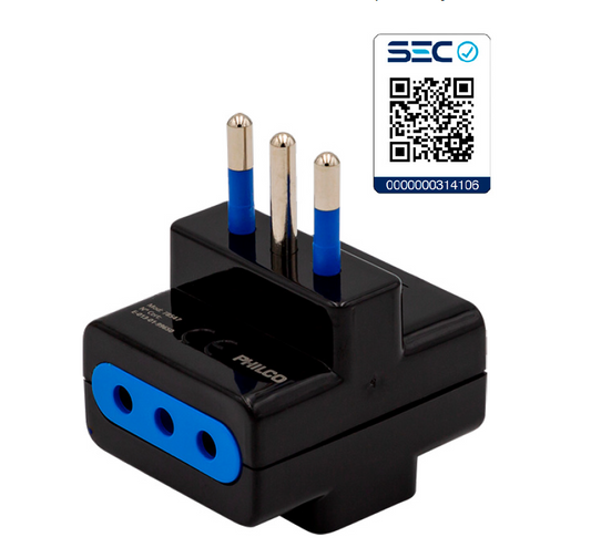 Adaptador De Enchufe Triple Philco Modelo 78546 / 78547 250V 10A 1500W