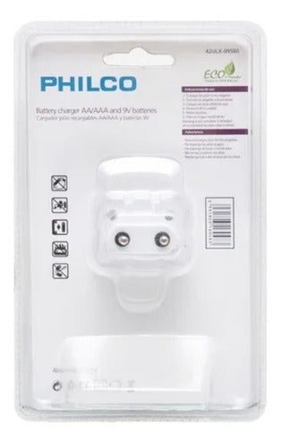 Cargador Philco Para Pilas AA AAA 9V + 2 Pilas AAA