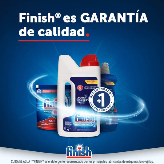 Finish Power Powder Detergente En Polvo Para Lavavajillas Botella 1 kg.