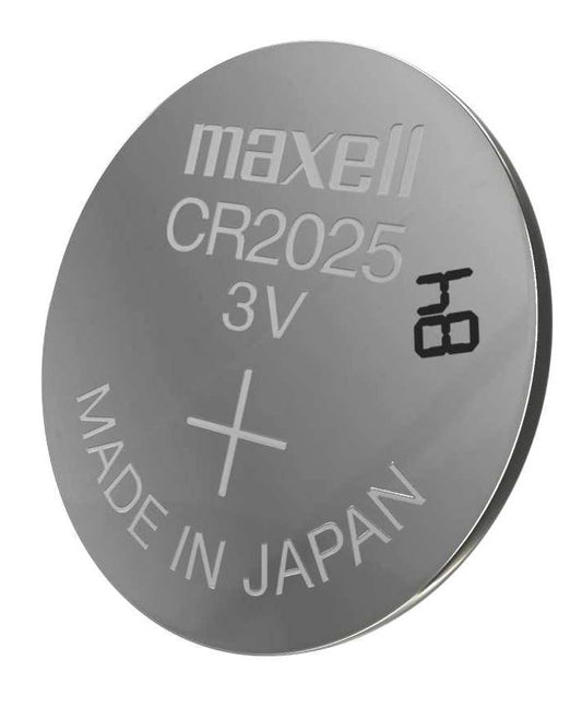 Pila Maxell CR2025 3V Tipo Botón Japonesa Pack De 5 Unidades
