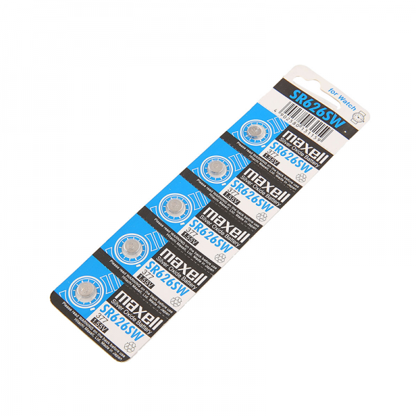 Pila Maxell SR626SW 377 1.55V Tipo Botón Pack De 5 Unidades