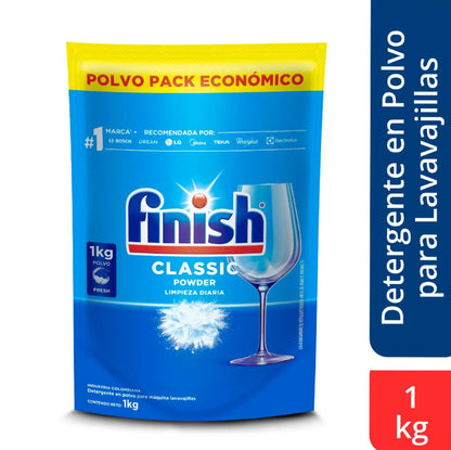 Finish Pack Económico Detergente Bolsa 1 kg. + Abrillantador 400 ml. + Sal Antisarro1 kg.