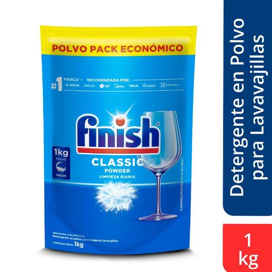 Finish Classic Powder Detergente En Polvo Para Lavavajillas Bolsa 1 kg.