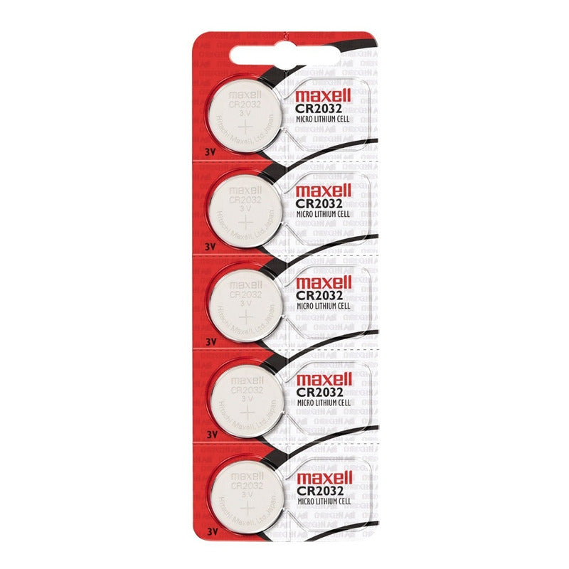 Pila Maxell CR2032 3V Tipo Botón Japonesa Pack de 5 Unidades