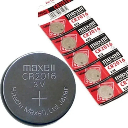 Pila de botón CR2016, 3V, 90mAh, litio - dióxido de manganeso