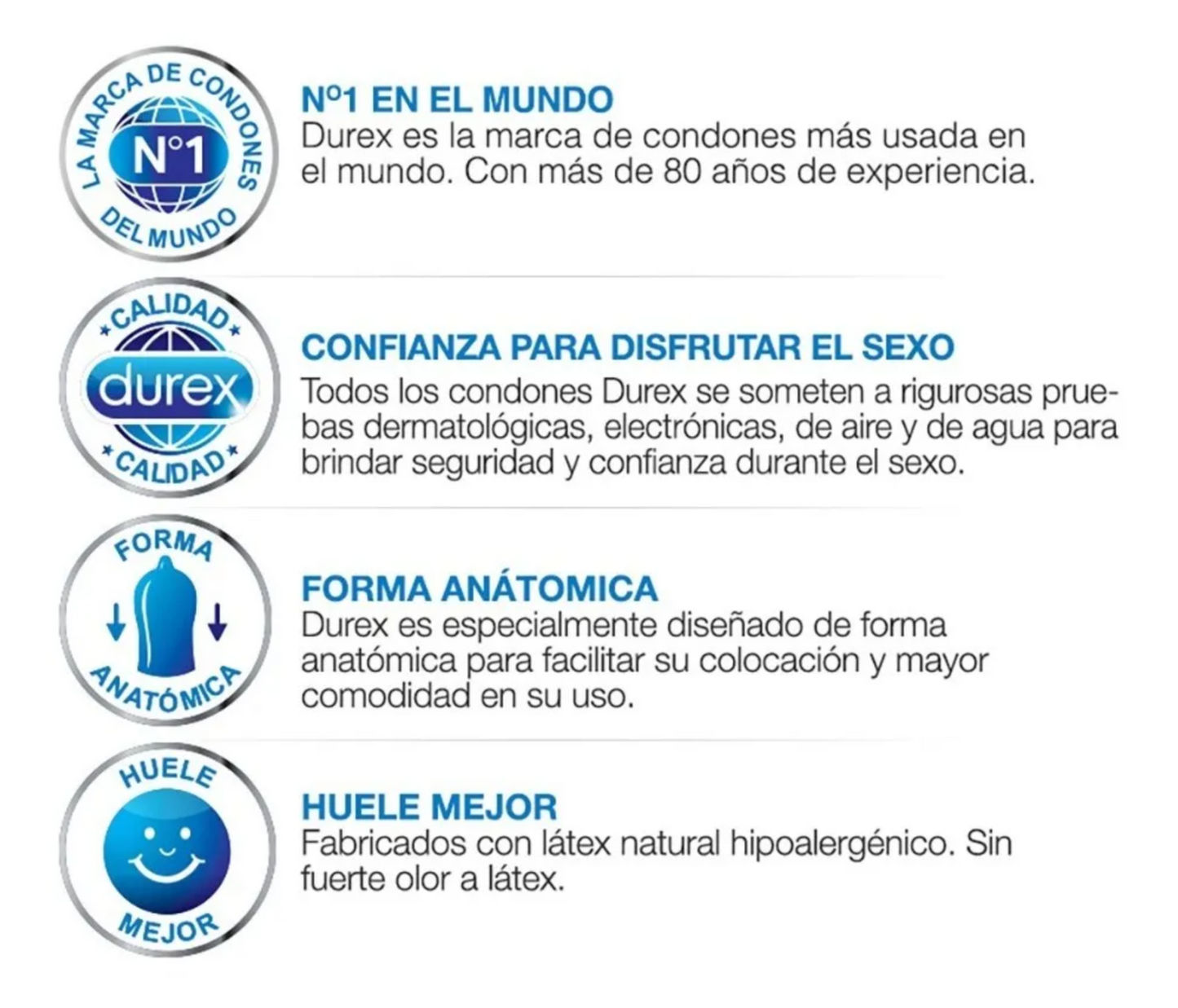 Durex Extra Seguro Caja 3 Condones/Preservativos Látex