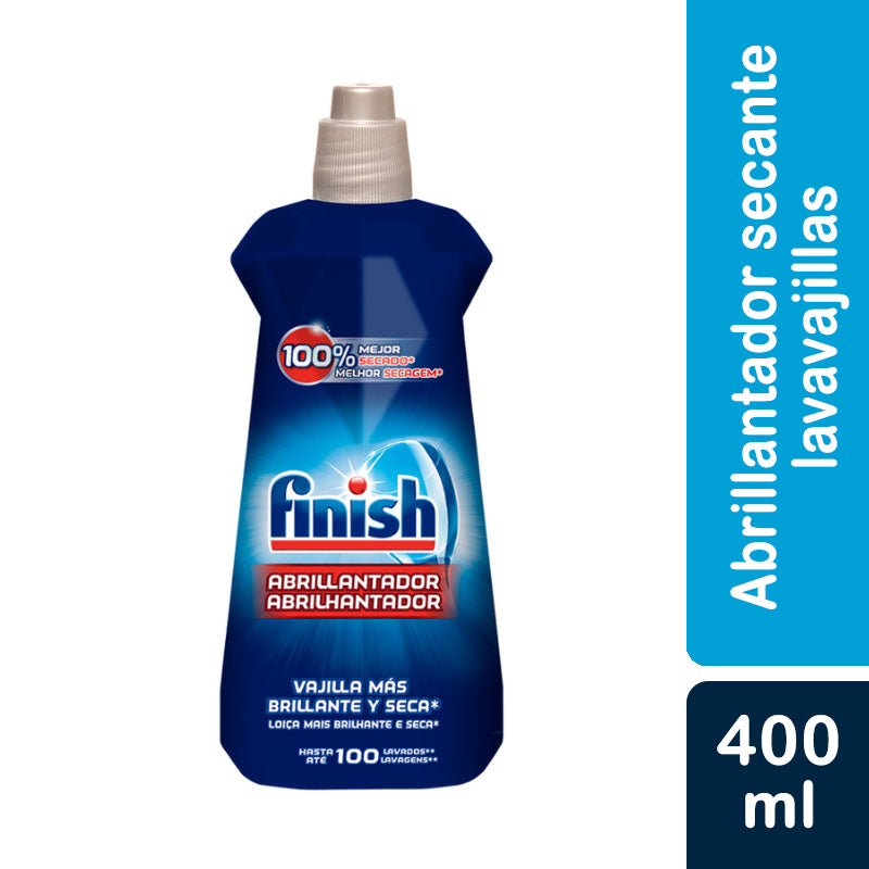 Finish Abrillantador Secante Enjuague Para Lavavajillas Botella 400 ml.