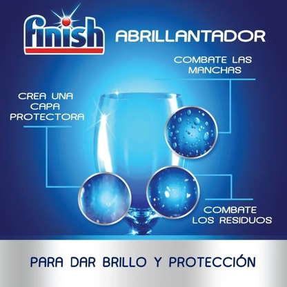 Finish Abrillantador Secante Enjuague Para Lavavajillas Botella 400 ml.