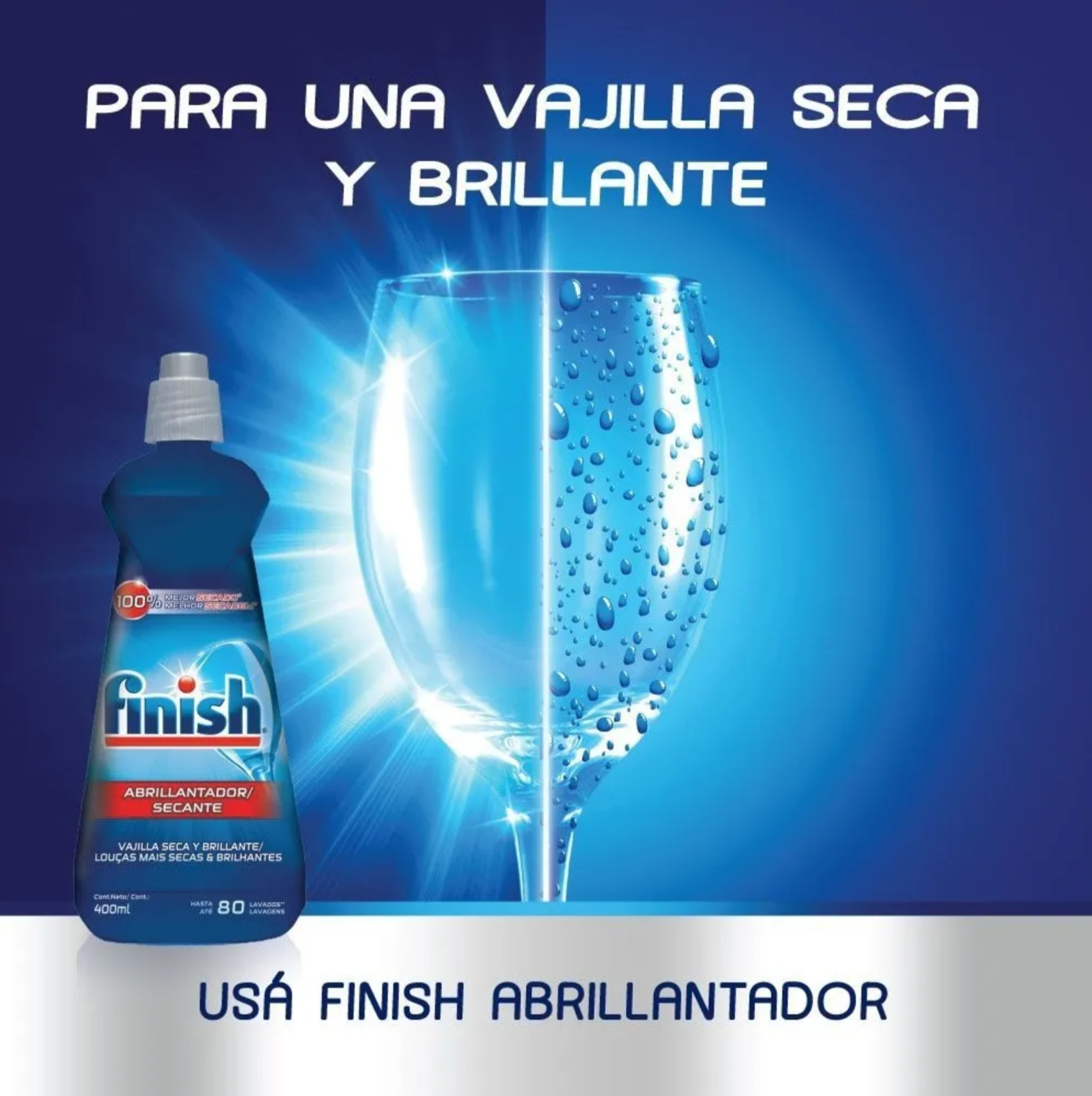 Finish Gel Abrillantador Lavavajillas, vajilla seca, brillante y sin marcas  - 200 lavados : : Salud y cuidado personal