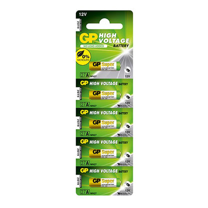 Pila Alcalina GP 27A A27 27AF MN27 A27G De 12V Pack 5 Unidades