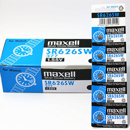 Pila Maxell SR626SW 377 1.55V Tipo Botón Pack De 5 Unidades