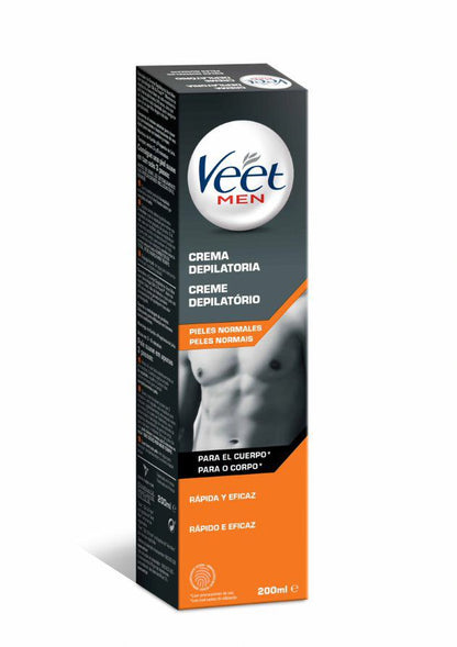 Veet For Men Crema Depilatoria Piel Normal 200 ml. Incluye Espátula