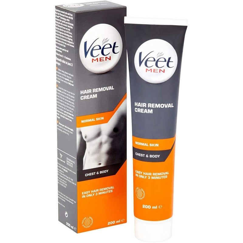 Veet For Men Crema Depilatoria Piel Normal 200 ml. Incluye Espátula